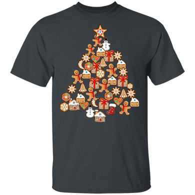 Gingerbread Man Christmas Tree Gingerbread Decor T-shirt