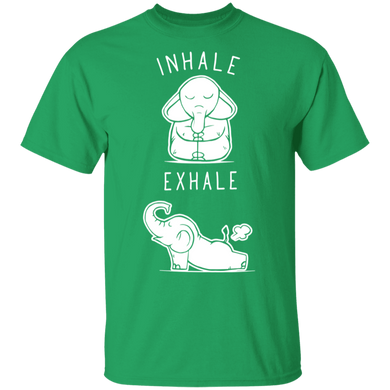 Yoga T Shirt Funny Elephant Inhale Exhale Yoga T Shirt
