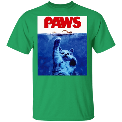 Paws Jaws Funny Cat T-Shirt