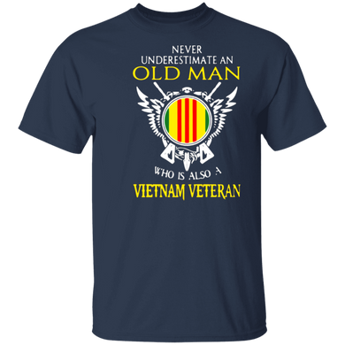 Never Underestimate An Old Man Who Vietnam Veteran Shirt