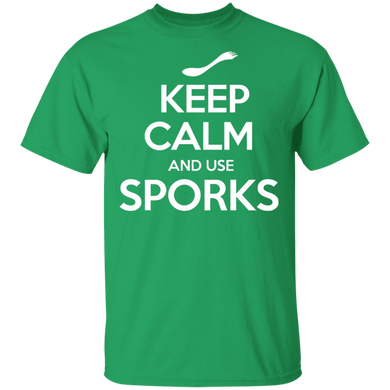 Keep Calm And Use Sporks Spork Camping Funny Fork T Shirt