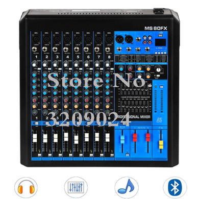 8 Channels Mixer Digital Effects Double Equalizer Bluetooth MP3 DJ Music Sound USB Equipment Mixing Console Performance Console