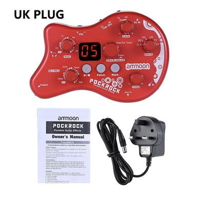 ammoon PockRock Guitar Pedal Multi-effects Processor Guitar Effect Pedal 15 Effects Power Adapter Guitar Accessories