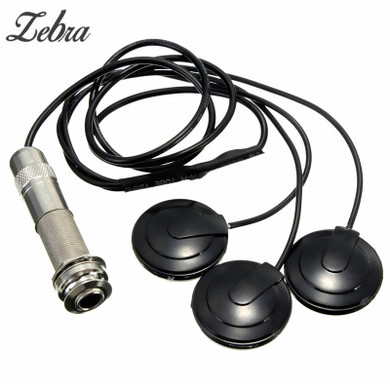Zebra Universal Transducer 6.35mm Pickup Piezo 3 Transducer For Acoustic Guitar Ukulele Mandolin Guitar Parts & Accessories