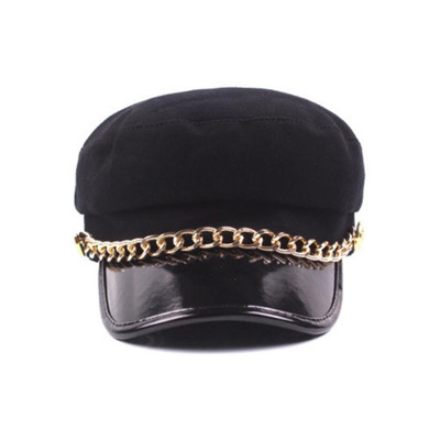 Chain Trim Baker Boy Hat