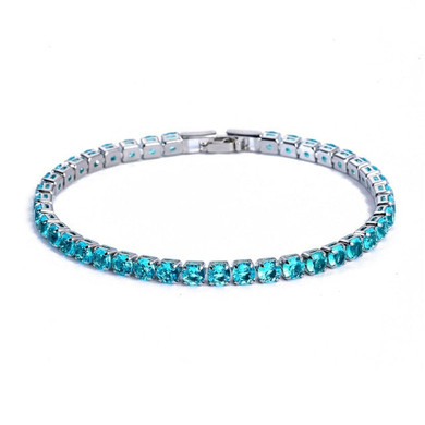 Luxury 4mm Cubic Zirconia Tennis Bracelets Iced Out Chain Crystal