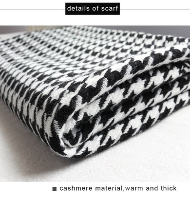 Houndstooth Cashmere Scarf