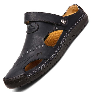 Genuine Leather Soft Mens Sandals