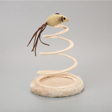 Funny Cat Toy with Bouncy Wire Spring and Cute Mouse