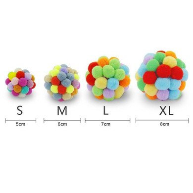 Candy Color Ball Cat Toy Filled with Organic Catnip