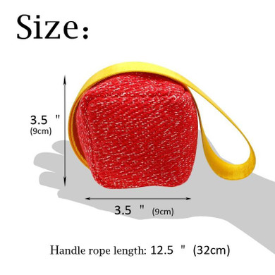 Dice-Shaped Dog Bite Tugs Toy with Strap for Dog Training