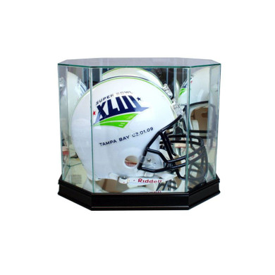 Football Helmet Octagon Glass Display Case
