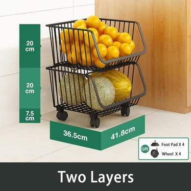 Kitchen Shelf Vegetable Floor Multi-layer Dish Rack