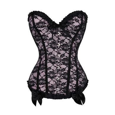 Floral Lace Overlay Corset