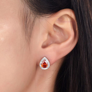 Red Teardrop Earrings