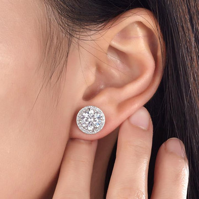 Sparkling Halo Earrings