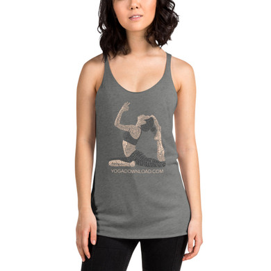 Beautiful Yoga Pose w/ Yoga Words - Racerback Tank