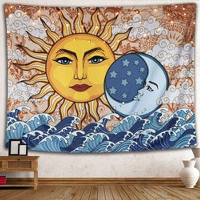 Psychedelic Celestial Indian Sun