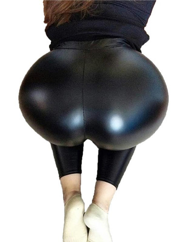 Leggings Slim Ladies Pencil Trousers Elastic Hot-Ass PU Tight Leather Pants
