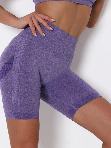 High Waist Seamless Knitted Shorts