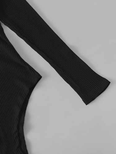 Plus Snap Front Rib-knit Bodysuit
