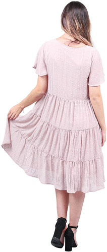 Modest Dresses: Hannah Modest Dress in Dusty Rose, Modest Church Dress, Cute Modest Sundress