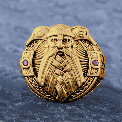 Odin and Ravens Ring - Silver or Gold