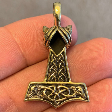 Small Fenrir Mjolnir - Brass