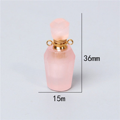 Crystal Healing Bottle Pendant for Oils and Perfume