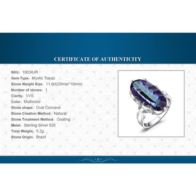 Luxury Mystic Topaz Silver Ring Luxury Mystic Topaz Silver Ring