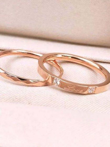 Rose Gold Titanium Steel Ring