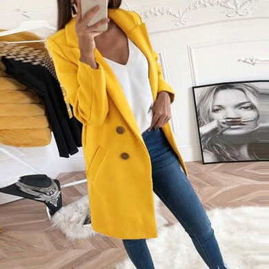 Women's Plus Size Autumn/Winter Elegant Cashmere Blazers