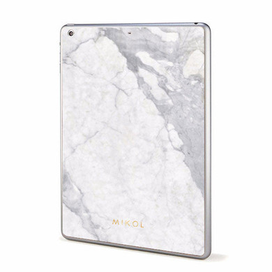 Carrara White Marble iPad Cover (White Border)