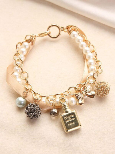 Faux Pearl Beaded Bracelet