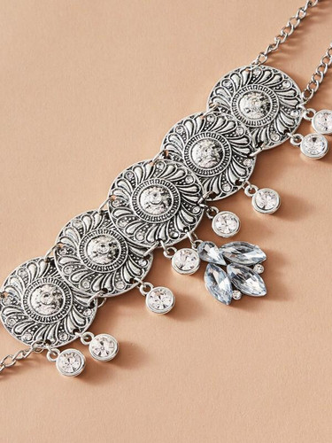 1pc Rhinestone Charm Chain Choker
