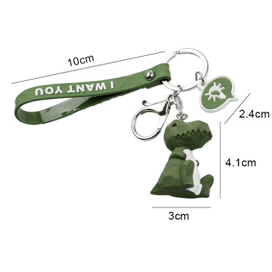 Geometric Dinosaur Keychain