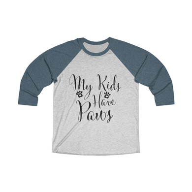 My Kids Have Paws Unisex Raglan T-Shirt