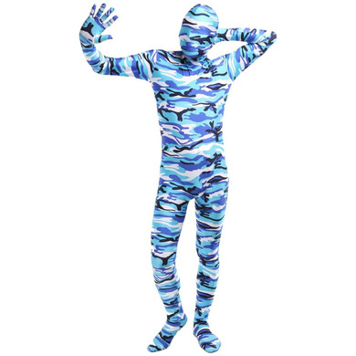 Adult Lycra Nylon Zentai Camouflage Skin Tights Full Body Suits Stretch Commando Bodysuit Halloween Costumes For Men