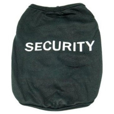 Black Pet Dog Puppy Security Cotton T Shirt Tank Top Tee Clothes Apparel - Small