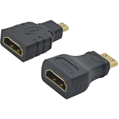 For Computer Tablet PC HDTV Display HD 1080P Mini HDMI Micro HDMI Connector Adapter + HDMI to VGA Converter Cable