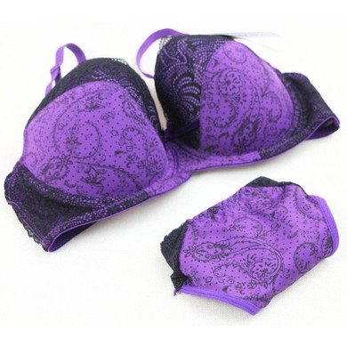 DeRuiLaDy Women Sexy Plus Size Embroidered Lace Bra Sets Embroidered Thong Bra And Panty Set Size 34 36 38 40 Sexy Lingerie Set