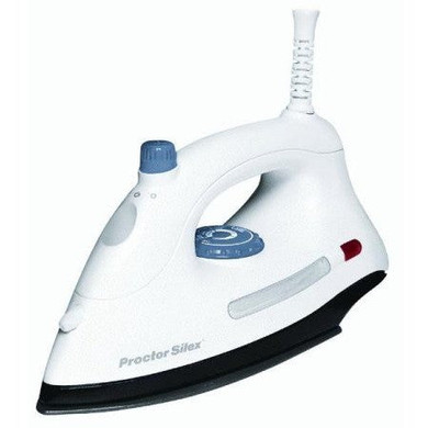 Proctor Silex Durable Iron with Nonstick Soleplate and Adjustable Steam, Turquoise and White