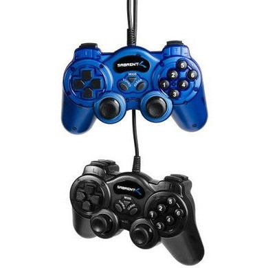 Sabrent 12 Button Programmable USB 2.0 Game Controller For PC - 2 Pack