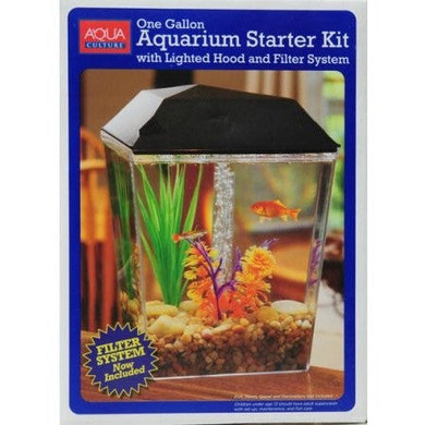 Aqua Culture 1 Gallon Aquarium Tank Starter Kit Aqua Culture 1 Gallon Aquarium Tank Starter Kit