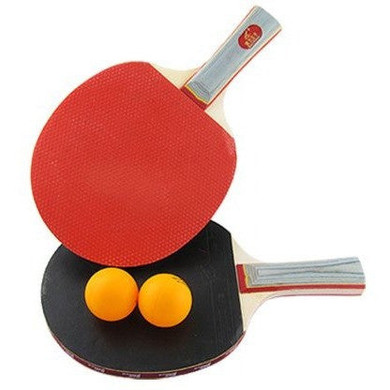 2-Player Recreational Penhold Table Tennis Rackets Paddles w 2 Ping Pong Balls