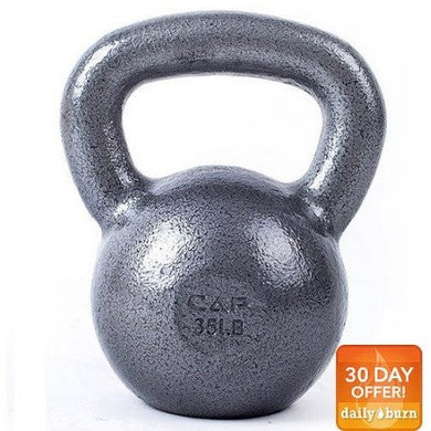 CAP Barbell Cast Iron Kettlebell, Grey (25lbs - 35lbs)