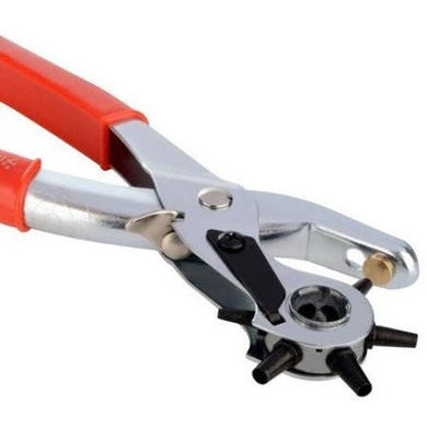 Insten 6 Sized 9-1/2" Heavy Duty Leather Hole Punch Hand Pliers Belt Holes Punches New Tool