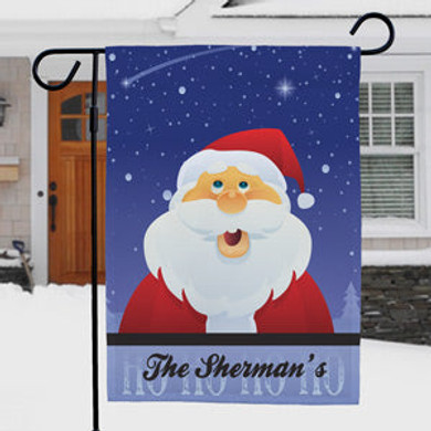 Santa Personalized Christmas Garden Flag