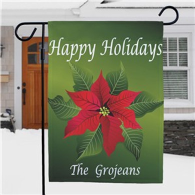 Poinsettia Holiday Garden Flag