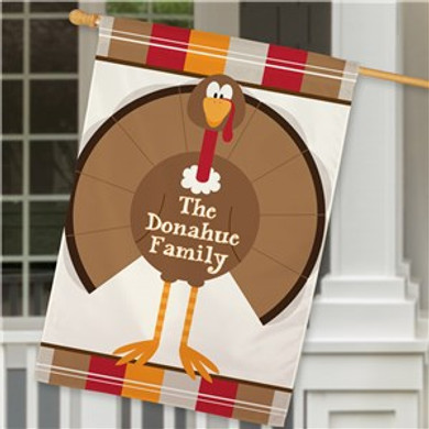 Personalized Turkey Welcome House Flag